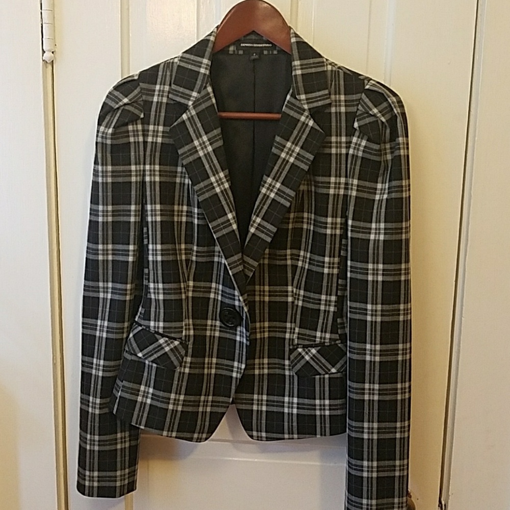 Express NWOT Vintage Plaid Blazer